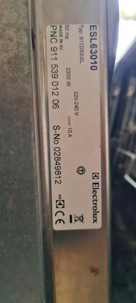 Photo of free Electrolux dishwasher (Trowbridge BA14) #1