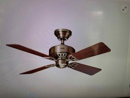 Photo of free Hunter Ceiling Fan - Brass & Wood (327Calvert rd Merion stationPA) #2