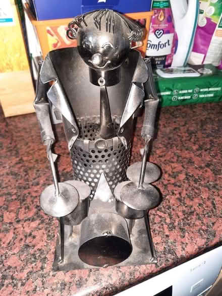 Photo of free Metal drummer bottle wine holder (Fenlake MK42) #1