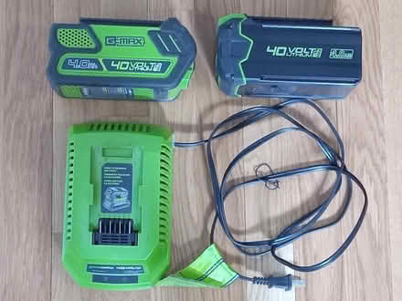 Photo of free Lawnmower batteries with charger (Salem - off South Policy St.) #2