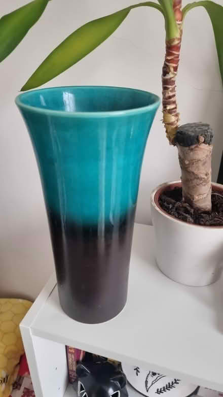 Photo of free Turquoise and brown vase (M11 clayton) #1