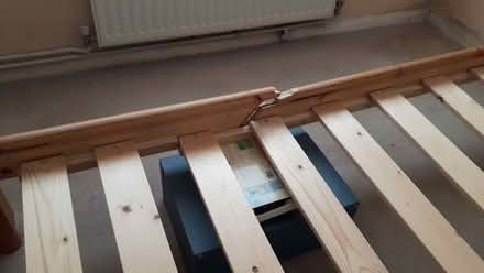 Photo of free Double Solid pine bed frame - damaged (Kilborn Rd area, Wboro NN8) #2
