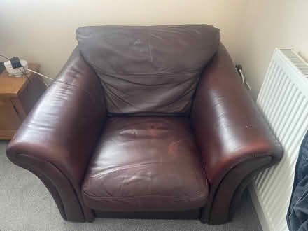 Photo of free Brown leather chair (RH5) #1