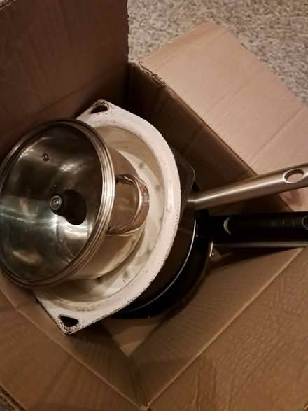 Photo of free Box of pots and pans (Pin Green SG2) #1