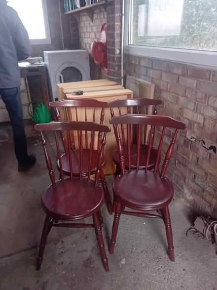 Photo of free 4 wooden chairs (Mile Oak BN41) #1