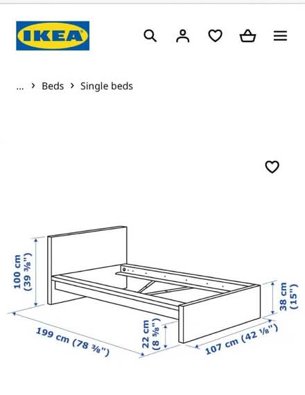 Photo of free Ikea Malm Single bed, black (Cranleigh GU6) #2