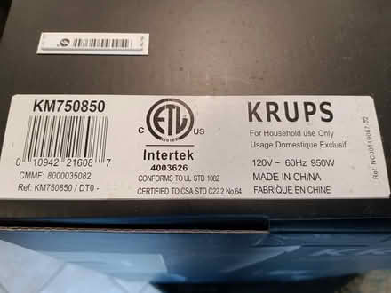 Photo of free Krups coffee maker (near Kuhl and Reaville) #1
