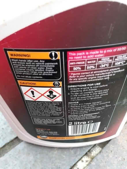 Photo of free engine coolant (Oswestry SY11) #1