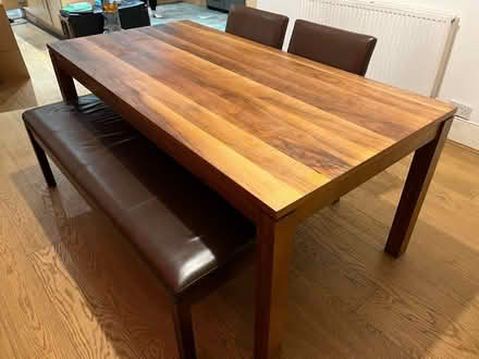 Photo of free Dining Table, bench and chairs x 2 (W13) #1