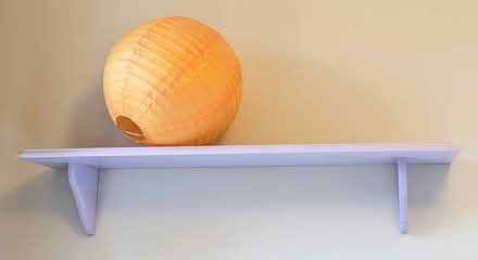 Photo of free Solid wood, painted lilac shelf (Walthamstow E17) #1