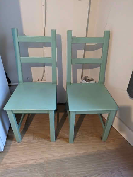 Photo of free 2 solid wood (pine) dining chairs (Walthamstow E17) #2