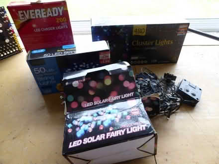 Photo of free 4 sets LED string lights solar & mains (Sharmans Cross B91) #1