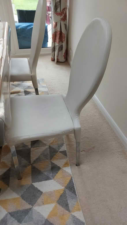 Photo of free 6 PU white dining chairs (Slough SL3) #4