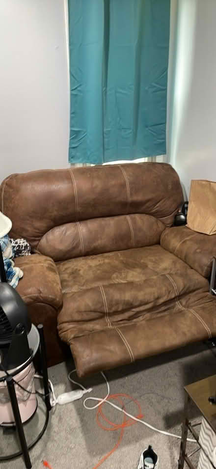 Photo of free microsuede double chair recliner (North Wilmington) #1