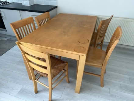 Photo of free Solid pine wooden dining table (Gorton, M18) #3