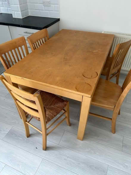 Photo of free Solid pine wooden dining table (Gorton, M18) #4
