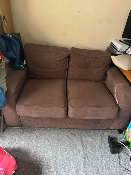 Photo of free 2 seat material brown sofa (N1) #1