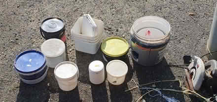 Photo of free Empty plastic buckets with lids (Battle TN33) #1