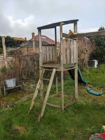 Photo of free Kids’ wooden playground with swings and slide (Harley Shute TN38) #4