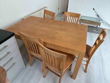 Photo of free Solid pine wooden dining table (Gorton, M18) #1
