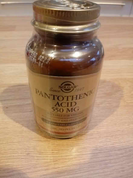 Photo of free SOLGAR. Pantothenic Acid. Vitamin B5. (Sunningdale SL5) #1