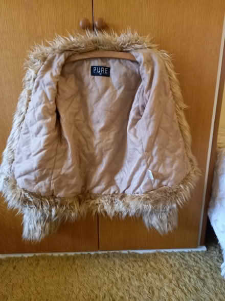 Photo of free Suedette jacket with faux fur trim size 10 in good condition (Bernards Heath AL3) #2