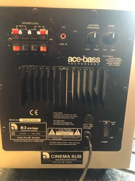 Photo of free Speaker Powered Sub-Woofer (Wimbledon Village SW19) #3