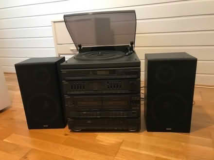 Photo of free Sanyo sound system with speakers (Latchingdon CM3) #1
