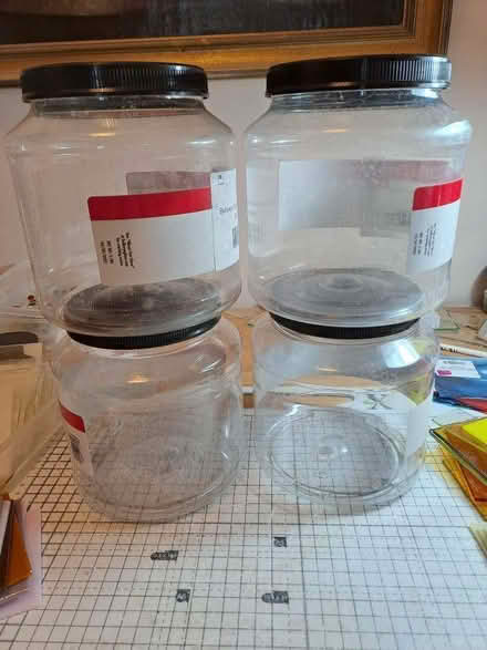 Photo of free Large plastic storage jars (South Gosforth NE3) #1