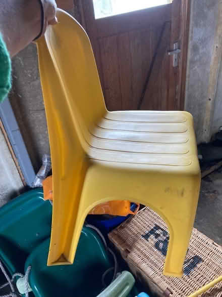 Photo of free Plastic yellow child’s chair (Chippenham SN15) #1