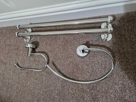 Photo of free Matching towel and toilet roll holders plus 2"towel" rails (Oakington CB24) #1