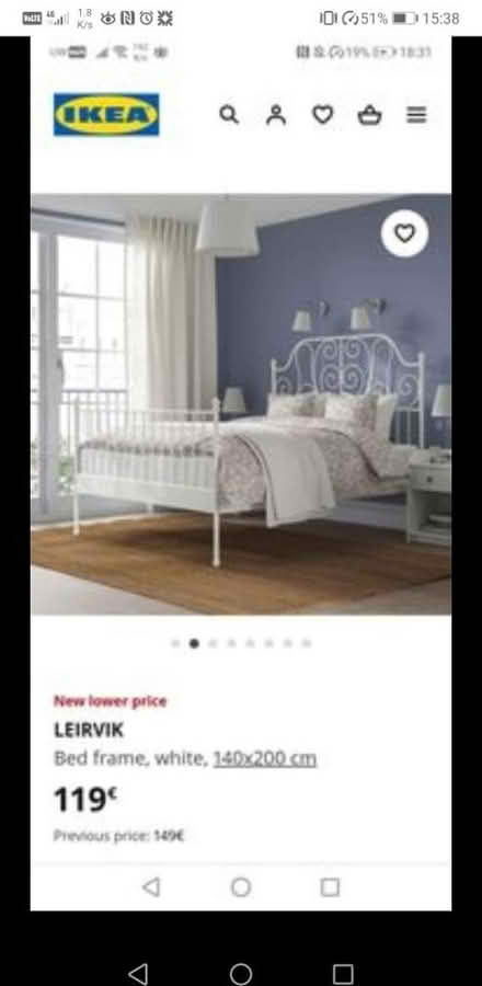 Photo of free Ikea double bed frame (SK3) #2