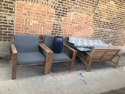 Photo of free Rug and furniture in alley (Edgewater) #1