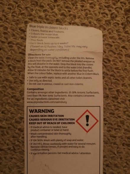 Photo of free 1 packet of in-cistern block (Oldfield Park) #2