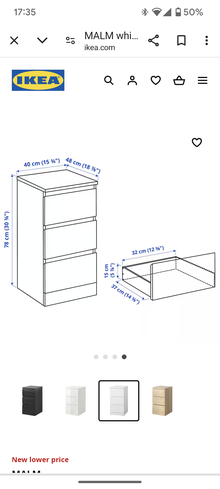 Photo of free IKEA MALM White Chest of 3 Drawers (Walthamstow E17) #1