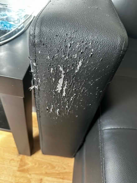 Photo of free Black L-shaped leather? couch (East Finchley N2) #2