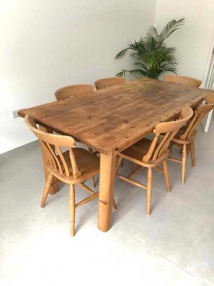 Photo of free Dining table and 6 chairs (Raynes park) #4