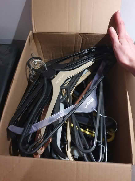 Photo of free Box of coat hangers (Walsworth, Hitchin (SG4)) #1