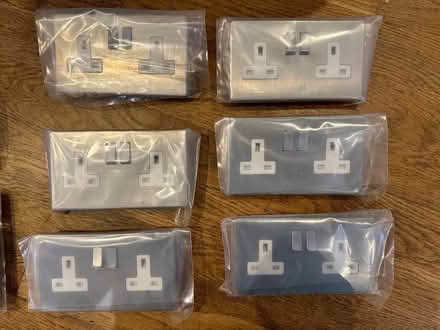 Photo of free Varilight Screwless Brushed Steel sockets and switches (Brookman's Park AL9) #1