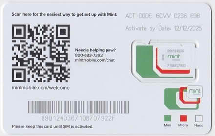 Photo of free American Mint Mobile SIM Card (Leighton Buzzard LU7) #3