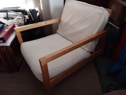 Photo of free Wooden framed armchair (Glastonbury BA6) #1