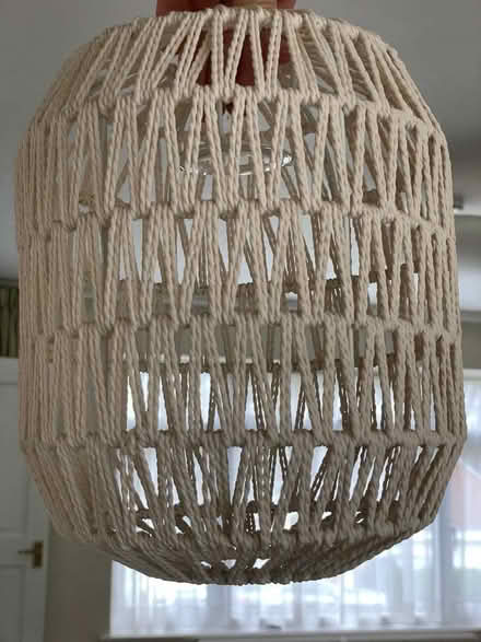 Photo of free Lamp shade, white woven string (London Rd, HW HP11) #1