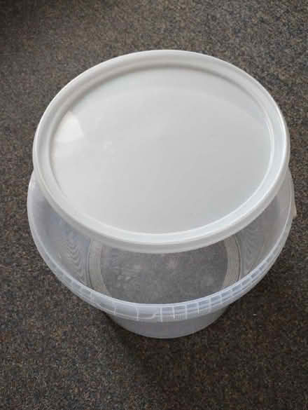 Photo of free Large plastic tub with lid. (Langley SL3) #1