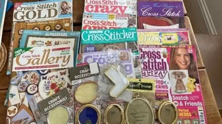 Photo of free Cross-stitch magazines and frames for miniatures. (West Oxfordshire OX28) #1