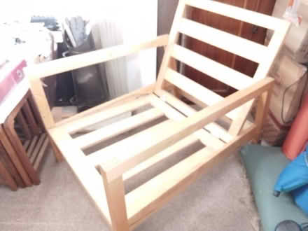 Photo of free Wooden framed armchair (Glastonbury BA6) #2