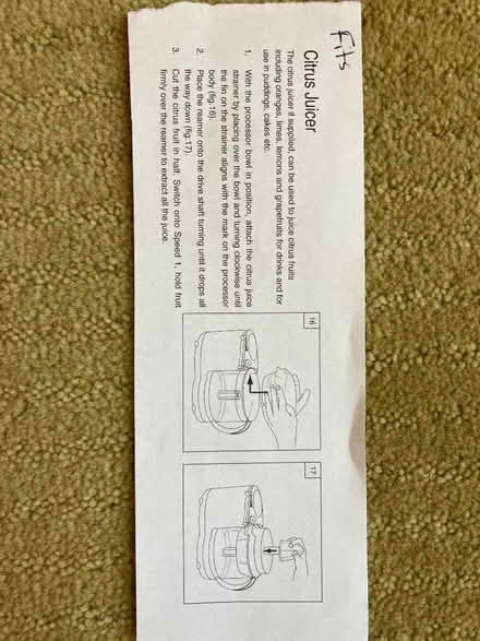 Photo of free Citrus juicer for Kenwood food processor (Pinner HA5) #2