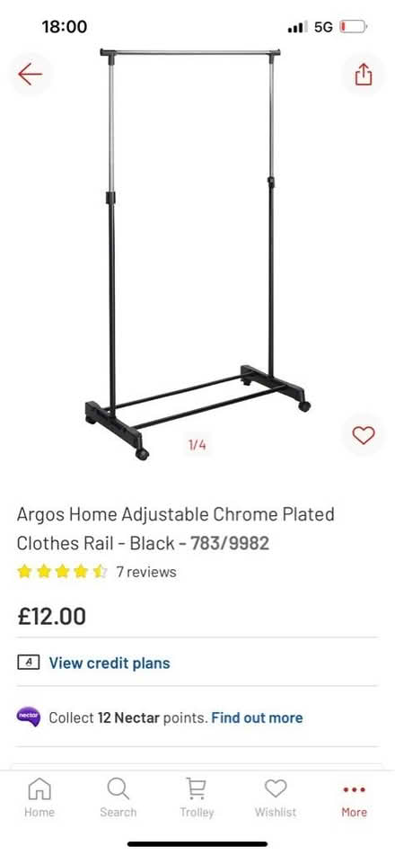 Photo of free Clothes Rail (Sutton) #1