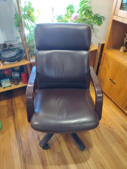 Photo of free Faux leather desk chair (New Paltz (New Paltz (Village)) #1