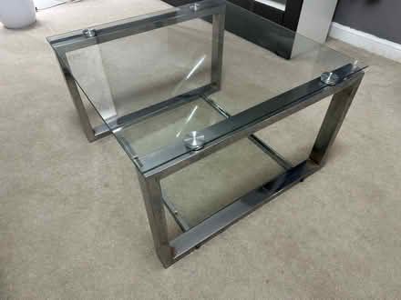 Photo of free Chrome & Glass Coffee Table (B38, Kings Norton) #2