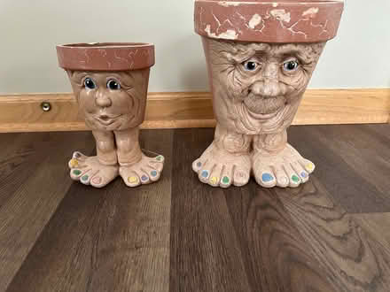Photo of free Two funny planters (Dundee & Hicks Palatine) #1